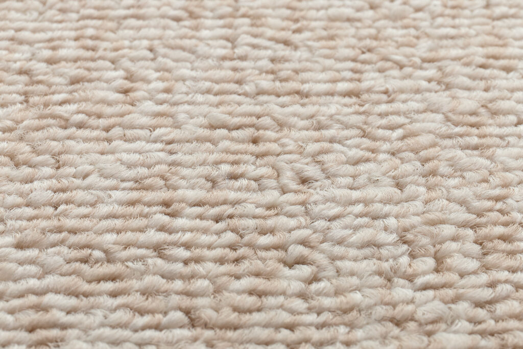 Tapis Nizza Rond Crème Moderne Antidérapant