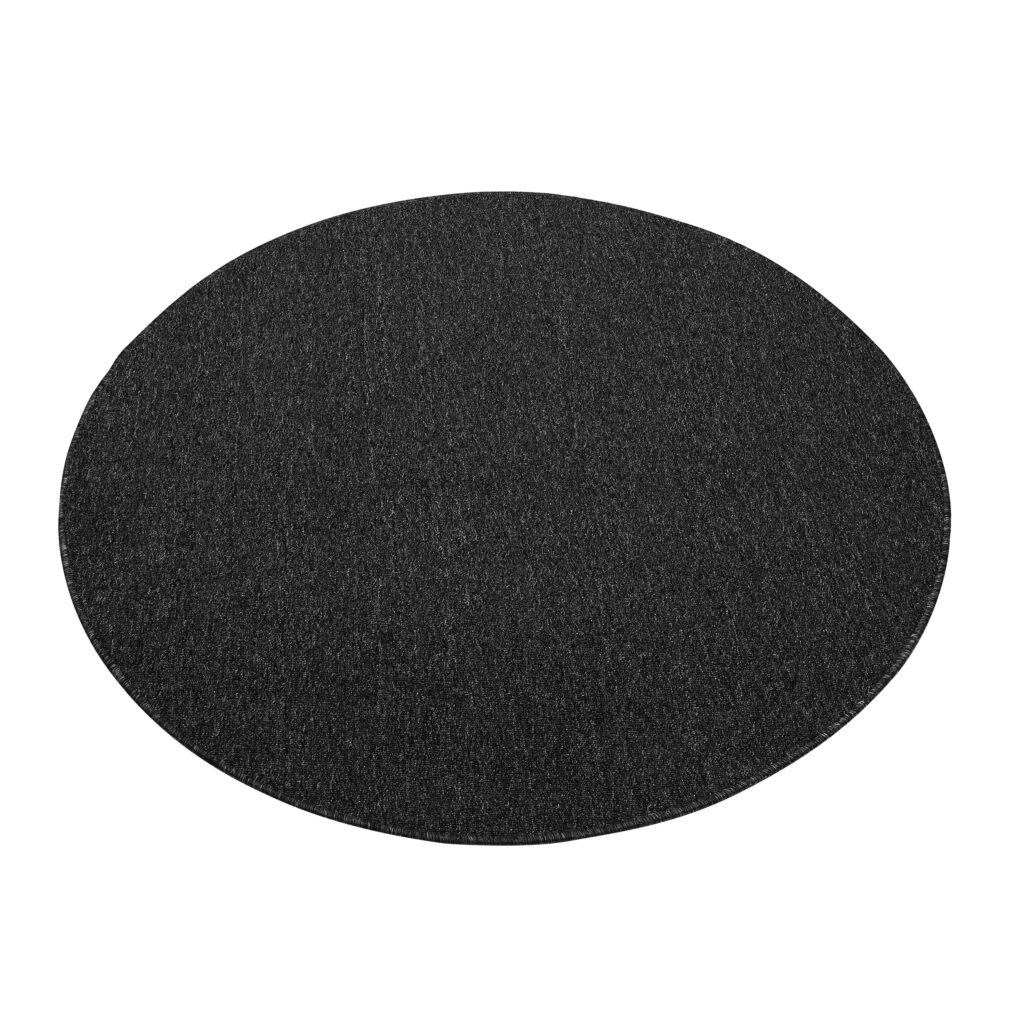 Tapis Nizza Rond Anthracite Moderne Antidérapant