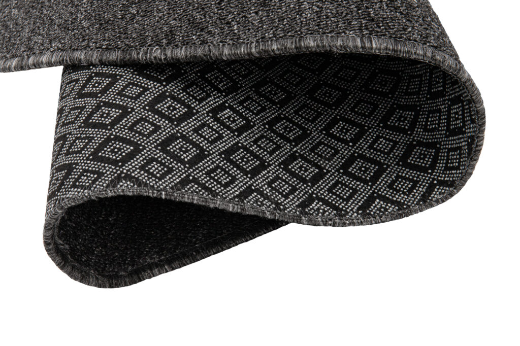 Tapis Nizza Rond Anthracite Moderne Antidérapant