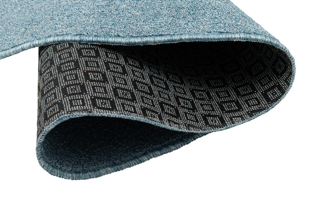 Tapis Nizza Rond Bleu Moderne Antidérapant