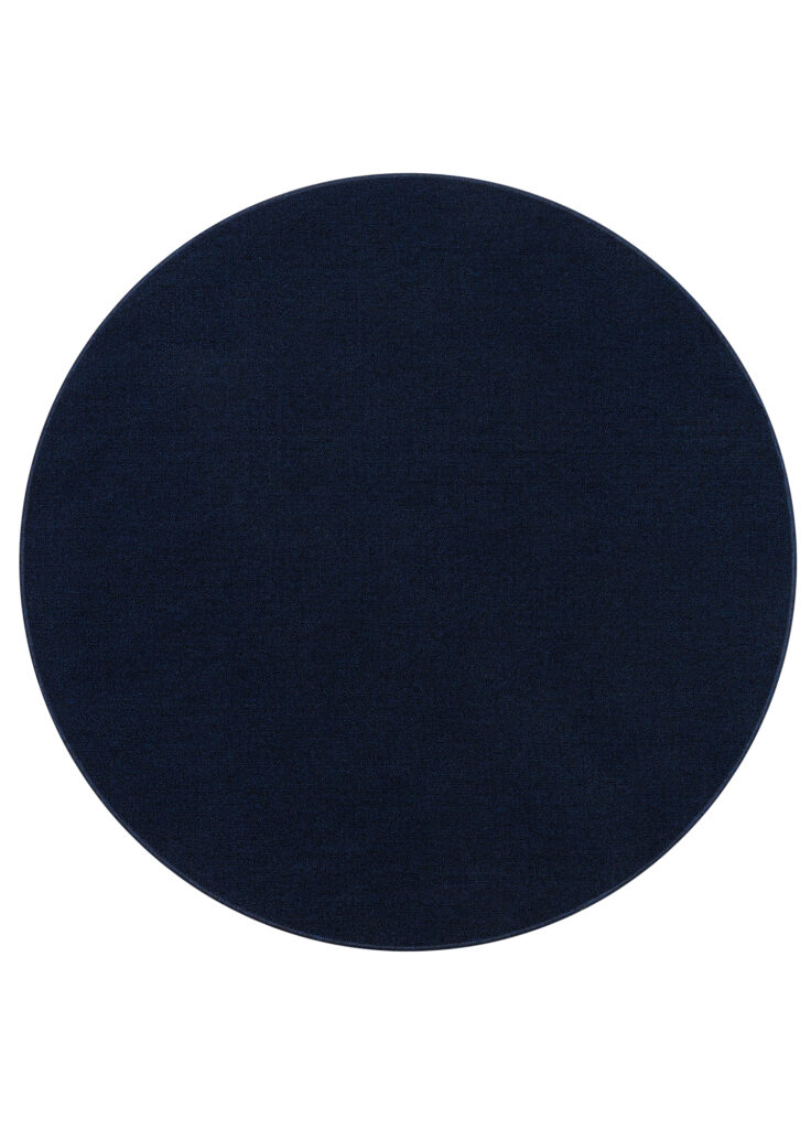Tapis Nizza Rond Bleu Marine Moderne Antidérapant