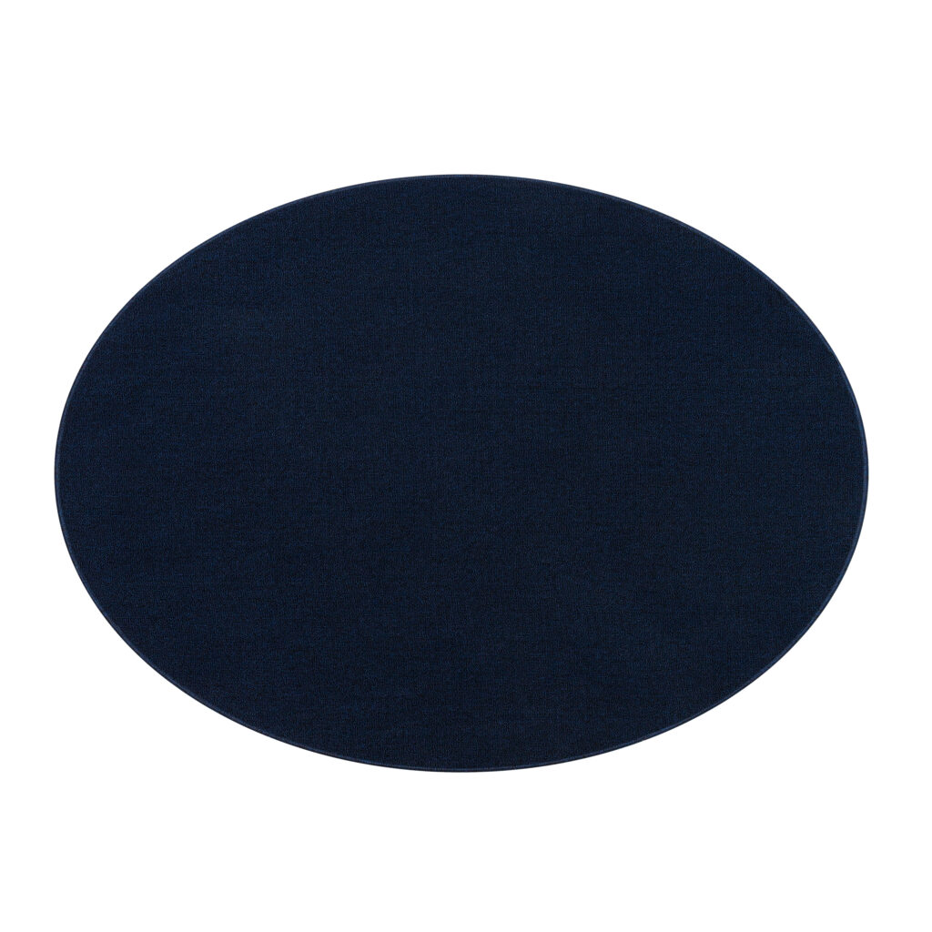 Tapis Nizza Rond Bleu Marine Moderne Antidérapant
