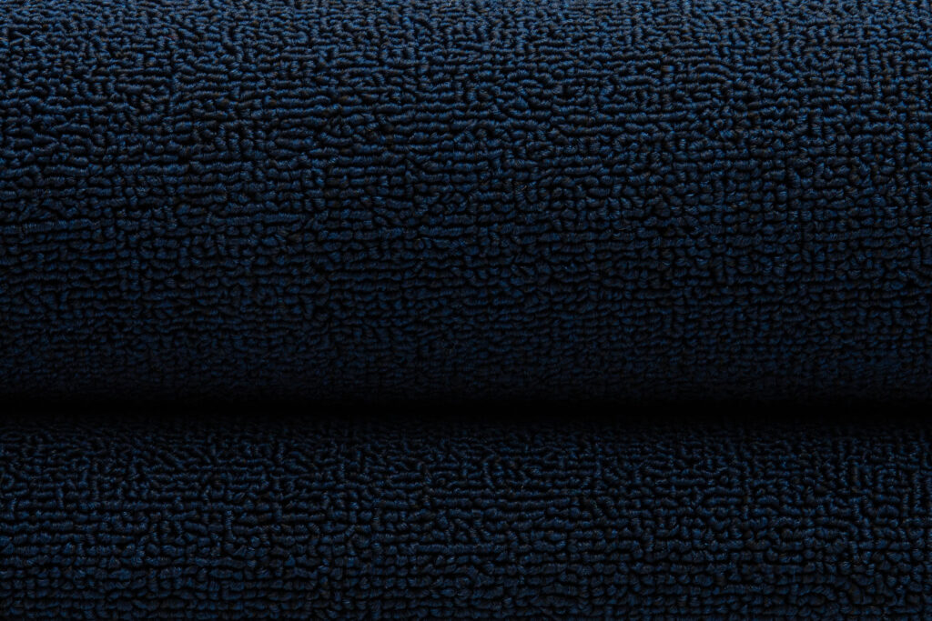 Tapis Nizza Rond Bleu Marine Moderne Antidérapant