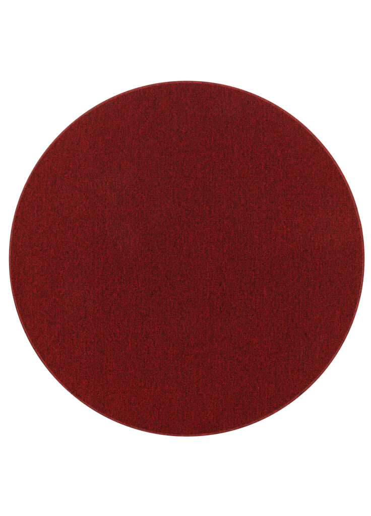 Tapis Nizza Rond Rouge Moderne Antidérapant