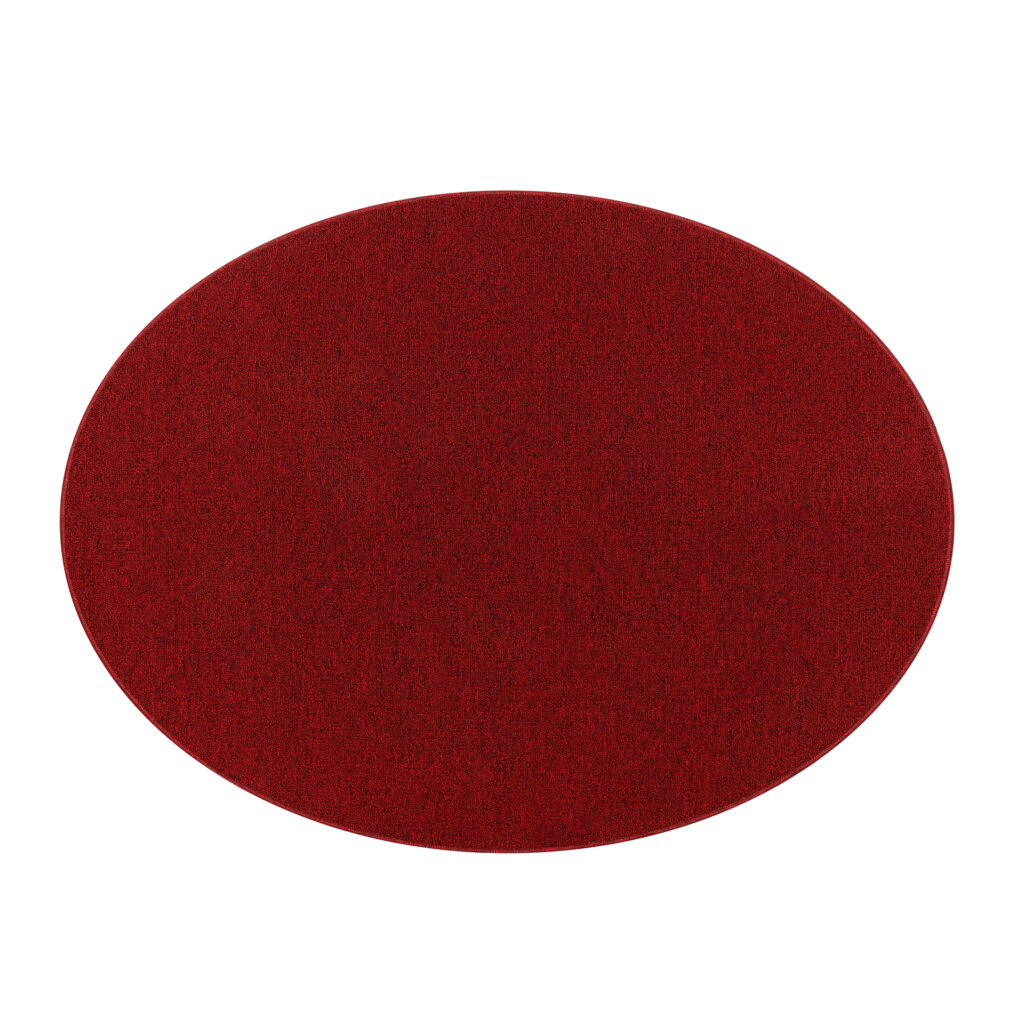 Tapis Nizza Rond Rouge Moderne Antidérapant