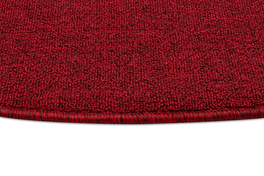 Tapis Nizza Rond Rouge Moderne Antidérapant
