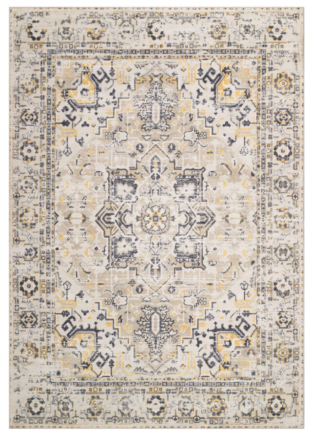 Tapis Ash Beige Gris Antidérapant