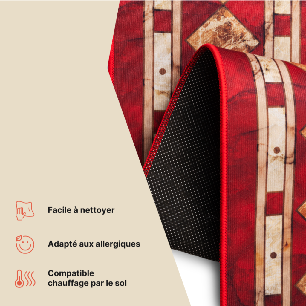 Tapis Nora Carmin Classique Antidérapant