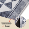 Tapis Nora Gris Beige à Bordure Antidérapant
