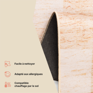 Tapis Nora Marron Géométrique Antidérapant