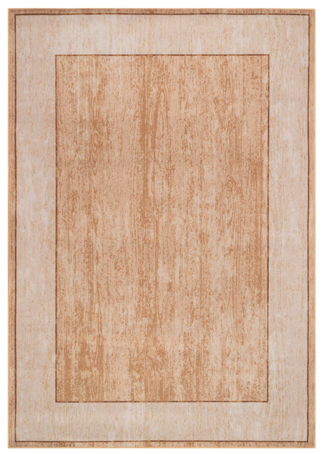 Tapis Nora Marron à Bordure Antidérapant