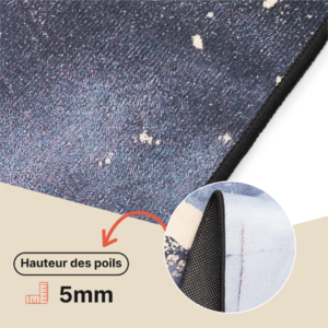 Tapis Nora Gris Bleu Marine Marbre Antidérapant