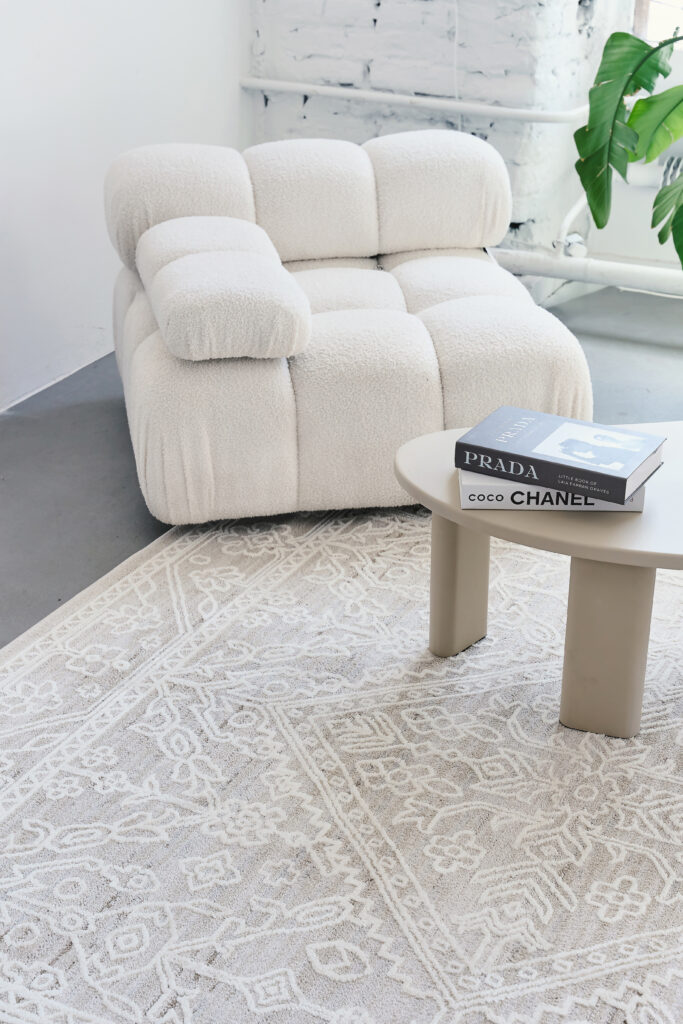 Tapis Trend Carré Beige Losanges Vintage