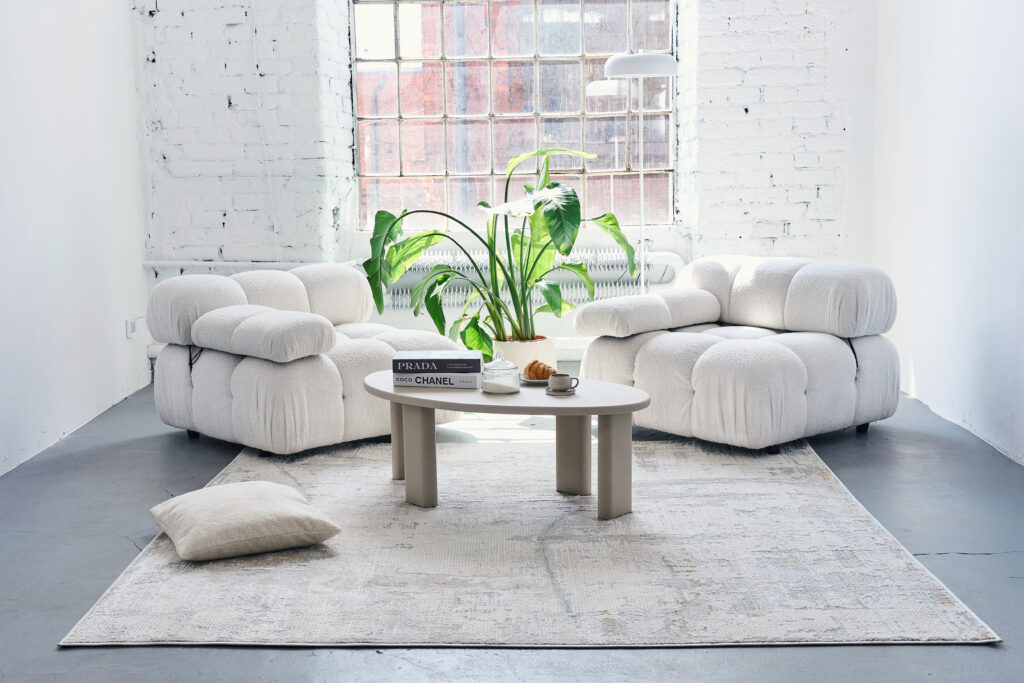 Tapis Trend Carré Beige Abstrait