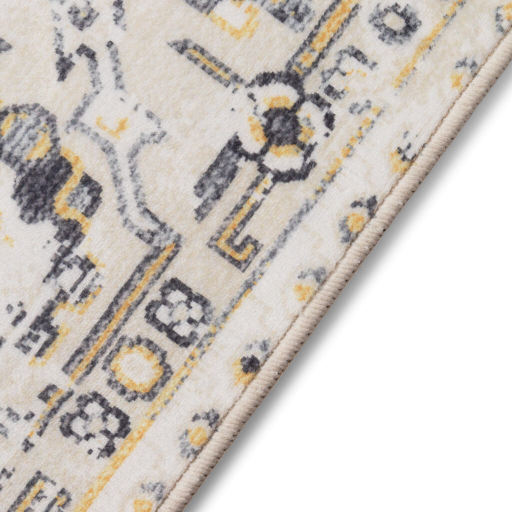 Tapis Ash Beige Gris Antidérapant