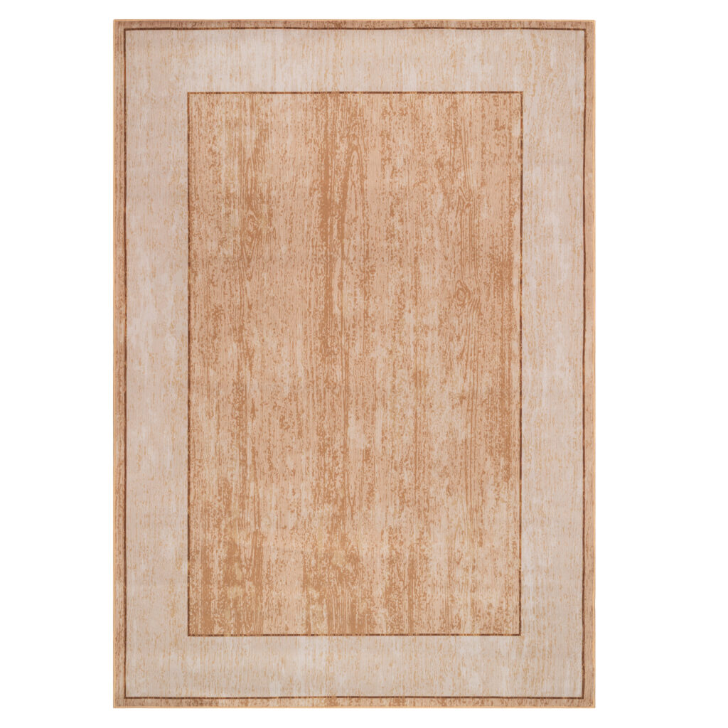 Tapis Nora Marron à Bordure Antidérapant