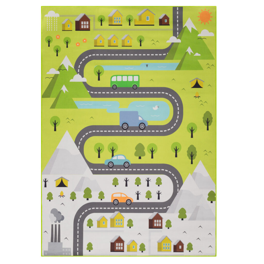 Tapis Enfant Joy Vert Rue Antidérapant
