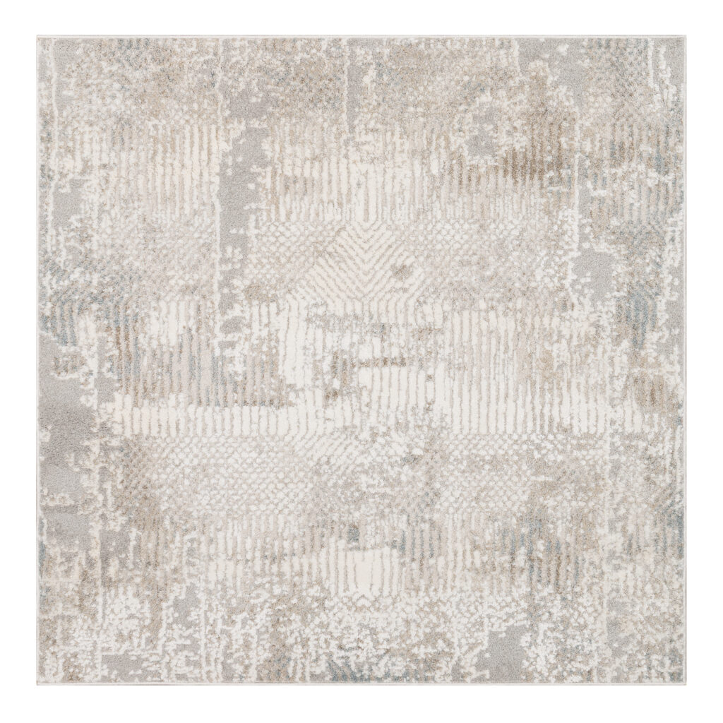 Tapis Trend Carré Beige Gris Abstrait