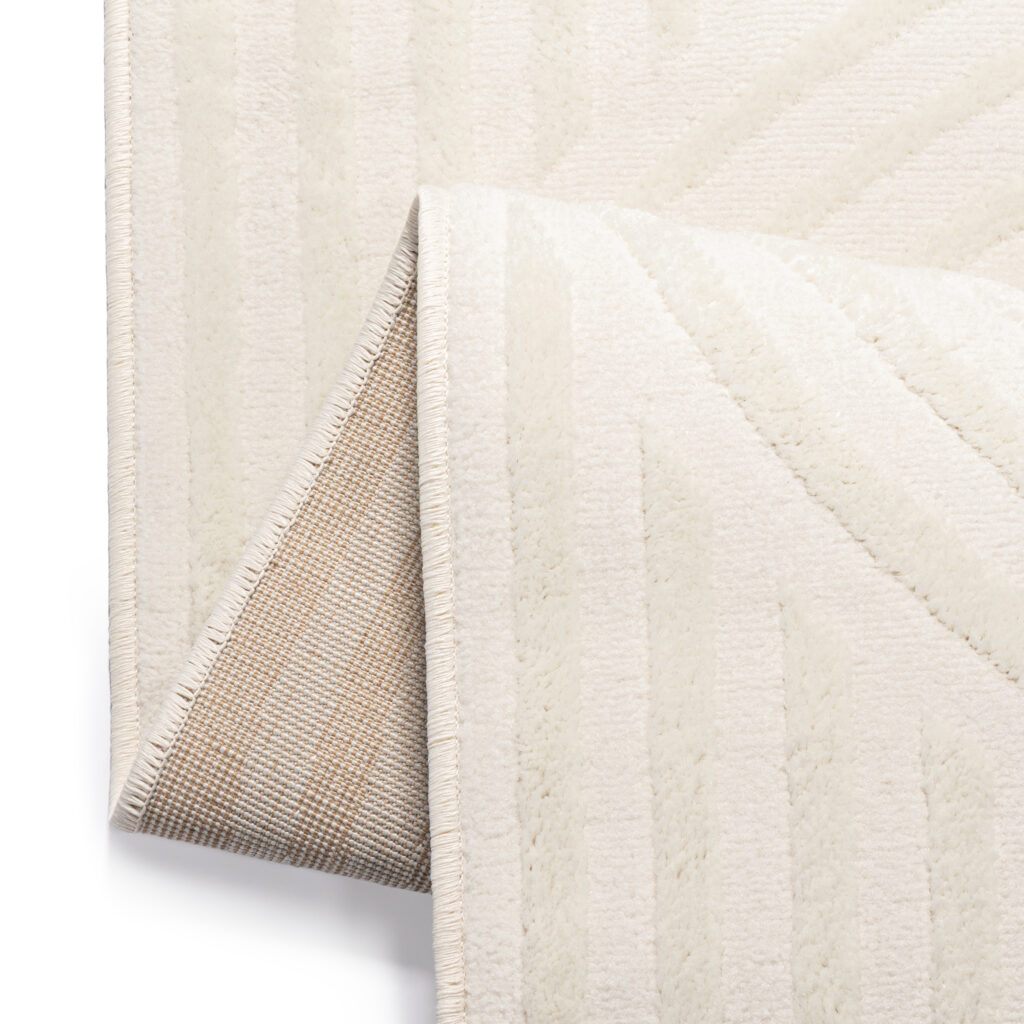 Tapis Hygge Carré Blanc Cassé Moderne
