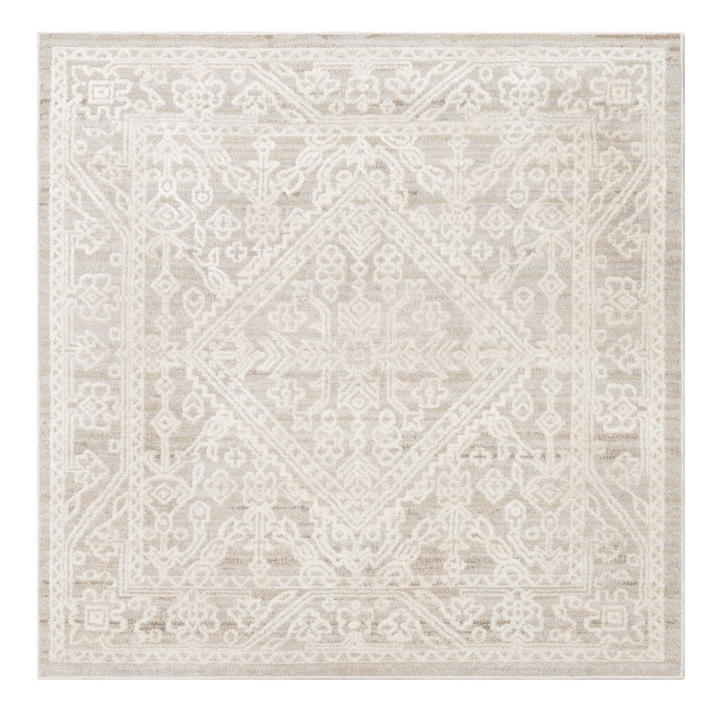 Tapis Trend Carré Beige Losanges Vintage