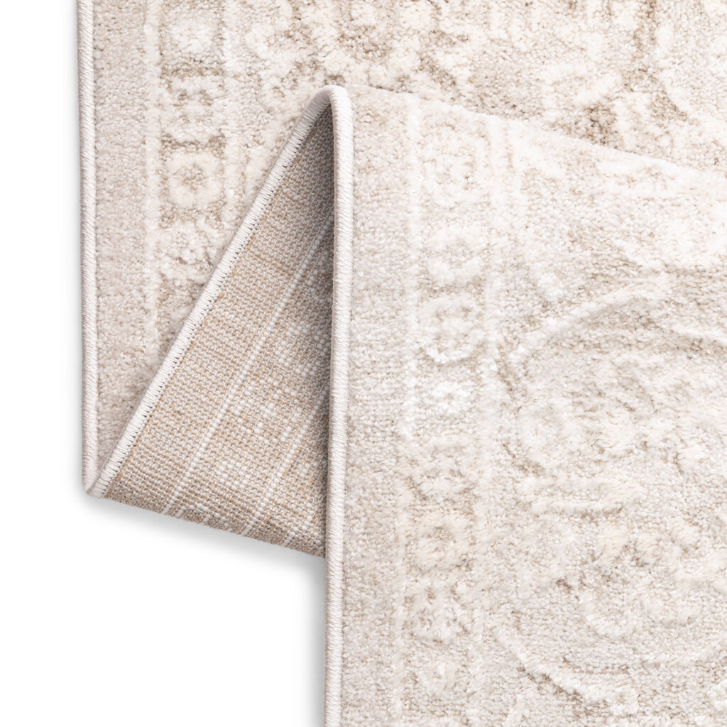 Tapis Trend Carré Beige Floral Vintage