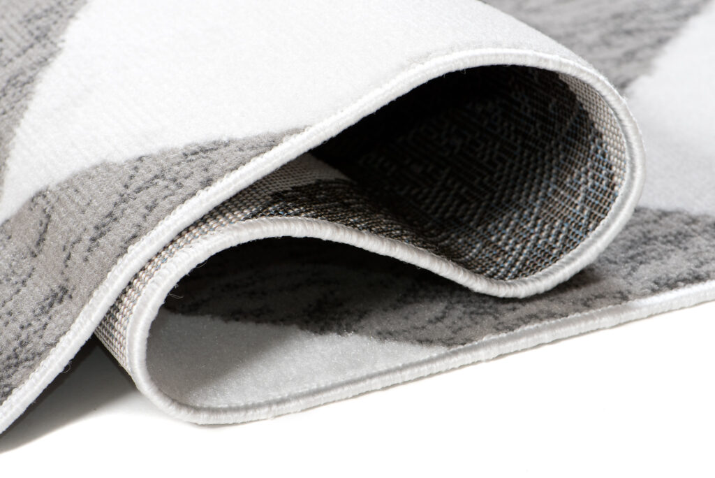 Tapis Maya Gris Noir Géométrique Zigzags