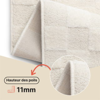 Tapis Terra Crème Carreaux
