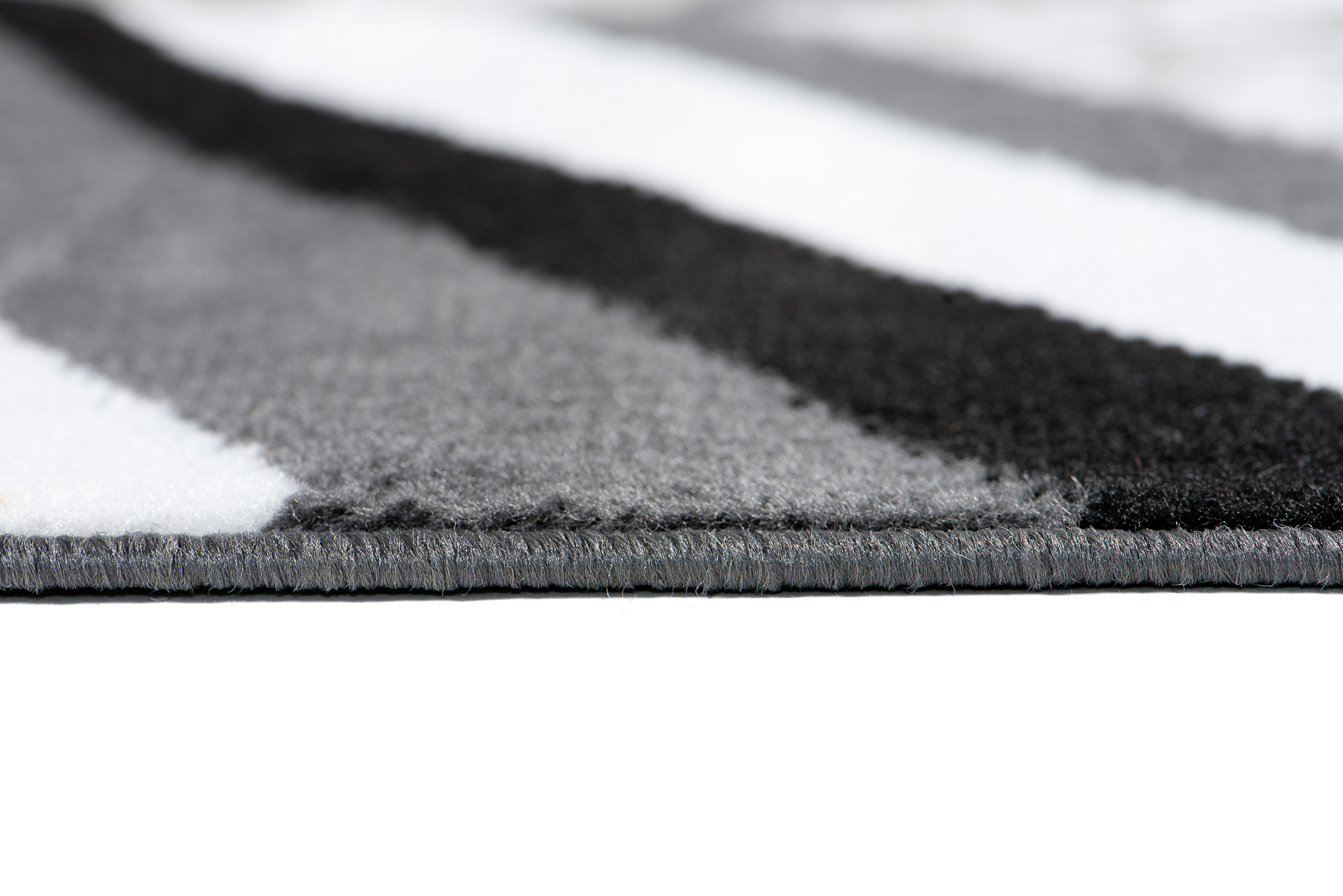 Tapis de Couloir Maya Gris Jaune Géométrique à Rayures