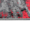 Tapis de Couloir Maya Gris Noir Rouge Abstrait