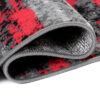 Tapis de Couloir Maya Gris Noir Rouge Abstrait