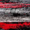 Tapis de Couloir Maya Gris Noir Rouge Abstrait