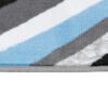 Tapis de Couloir Maya Gris Bleu Géométrique à Rayures