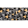 Tapis de Couloir Maya Gris Jaune Géométrique à Triangles