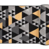 Tapis de Couloir Maya Gris Jaune Géométrique à Triangles
