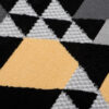 Tapis de Couloir Maya Gris Jaune Géométrique à Triangles