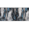 Tapis de Couloir Maya Gris Noir Bleu Abstrait