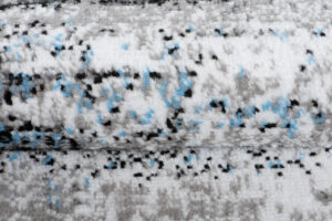 Tapis de Couloir Maya Gris Noir Bleu Abstrait