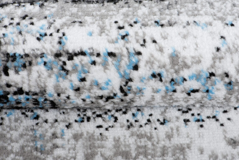 Tapis de Couloir Maya Gris Noir Bleu Abstrait