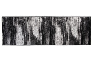 Tapis de Couloir Maya Gris Noir Abstrait