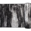 Tapis de Couloir Maya Gris Noir Abstrait