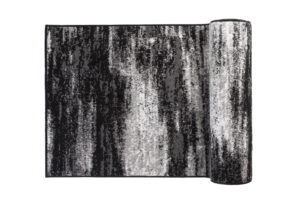 Tapis de Couloir Maya Gris Noir Abstrait