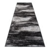 Tapis de Couloir Maya Gris Noir Abstrait