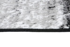 Tapis de Couloir Maya Gris Noir Abstrait