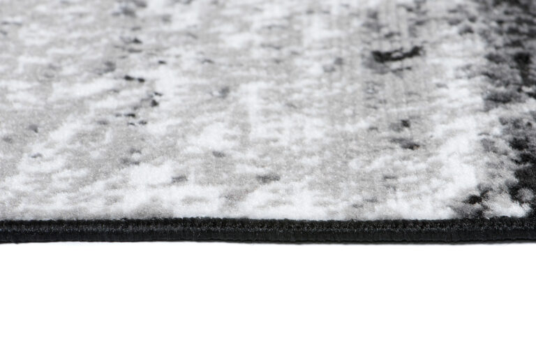 Tapis de Couloir Maya Gris Noir Abstrait