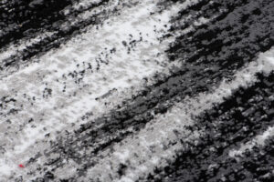 Tapis de Couloir Maya Gris Noir Abstrait