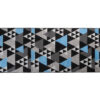 Tapis de Couloir Maya Gris Bleu Géométrique à Triangles
