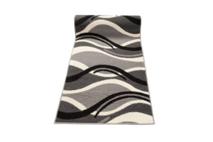 Tapis de couloir Dream Gris Foncé Crème Ondes