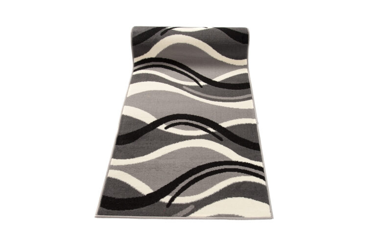 Tapis de couloir Dream Gris Foncé Crème Ondes