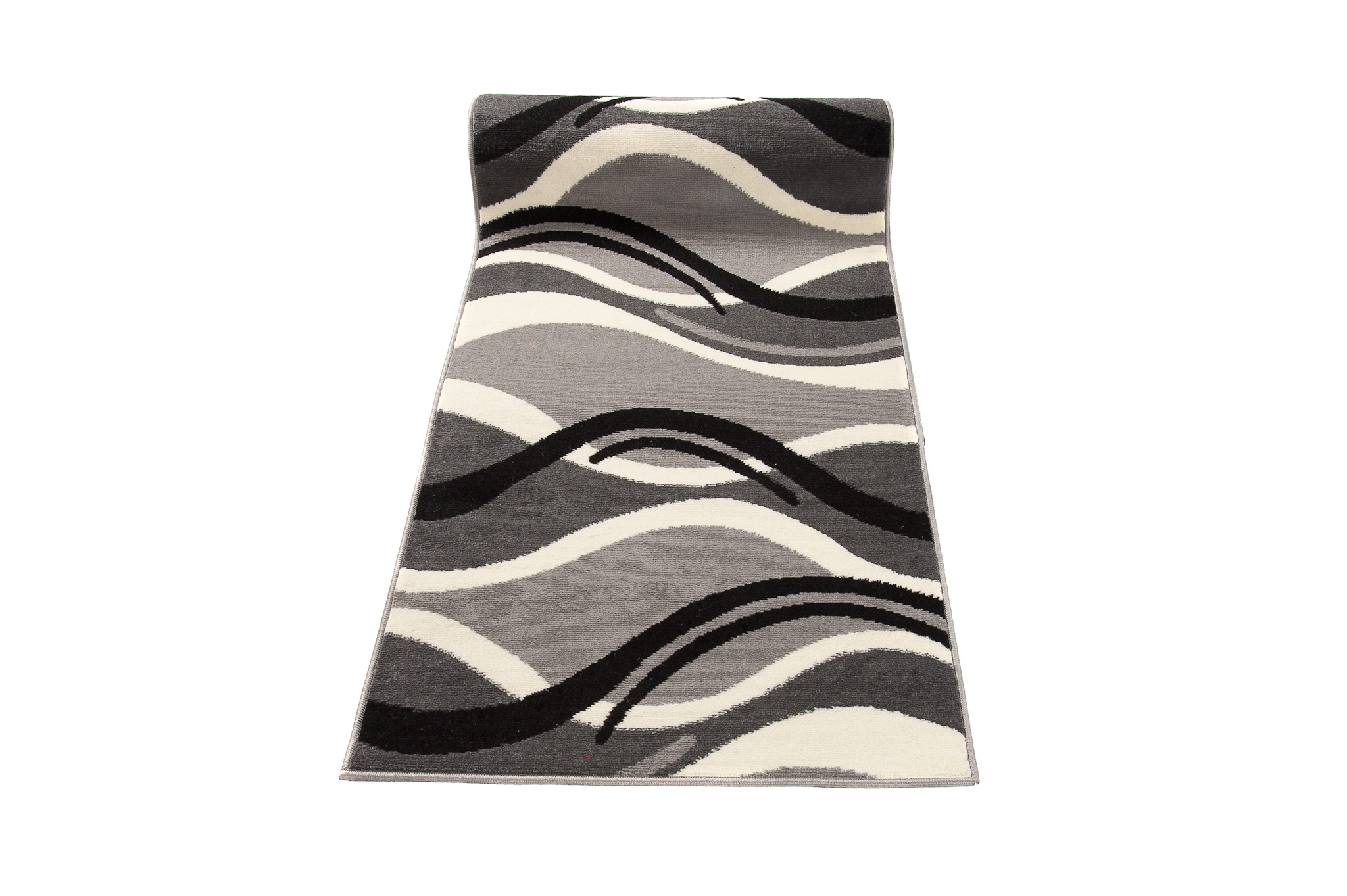 Tapis de couloir Dream Gris Foncé Crème Ondes
