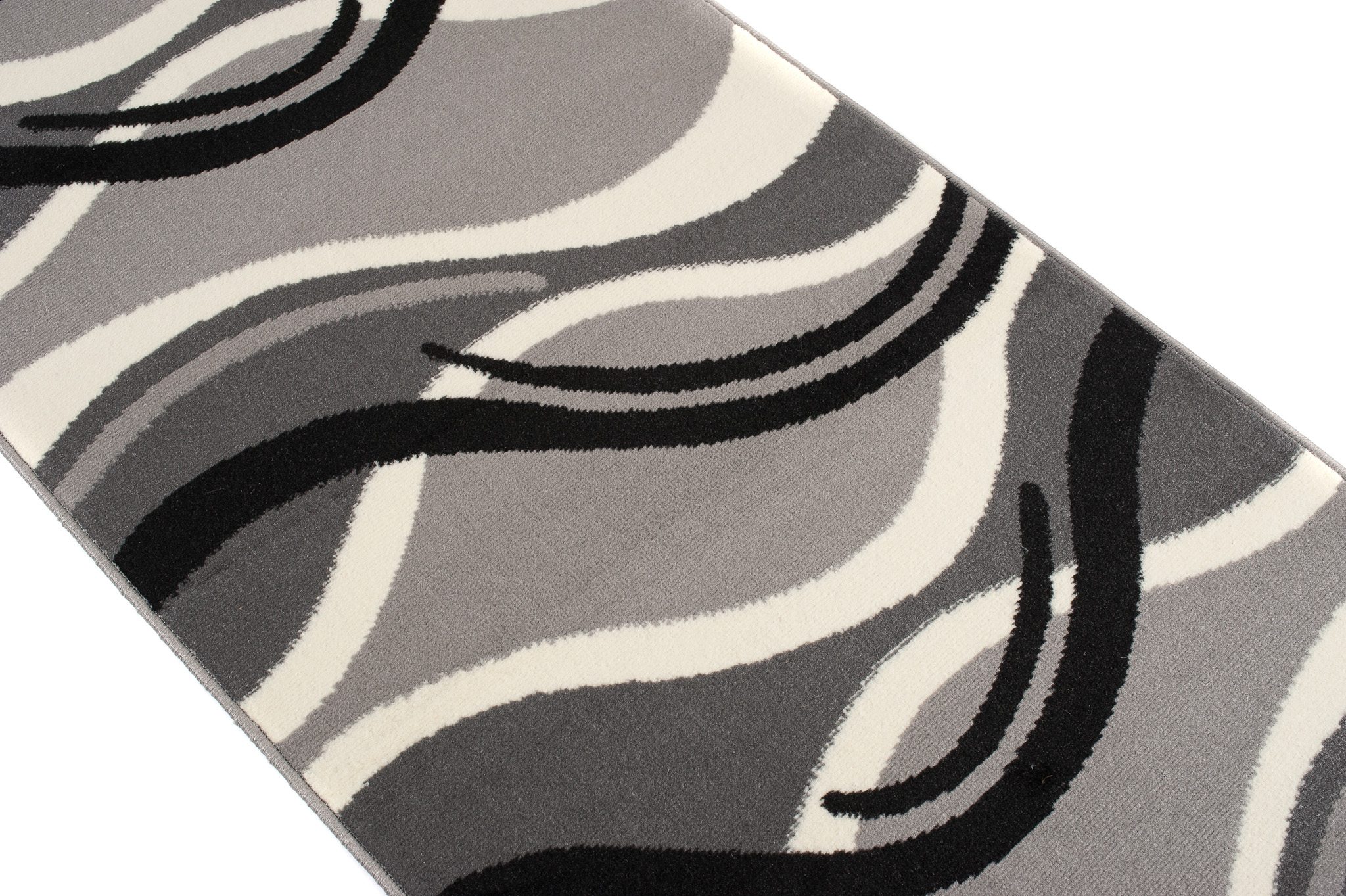 Tapis de couloir Dream Gris Foncé Crème Ondes